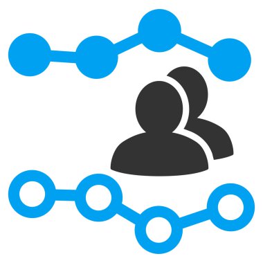 İnsanlar grafikler düz vektör simgesi