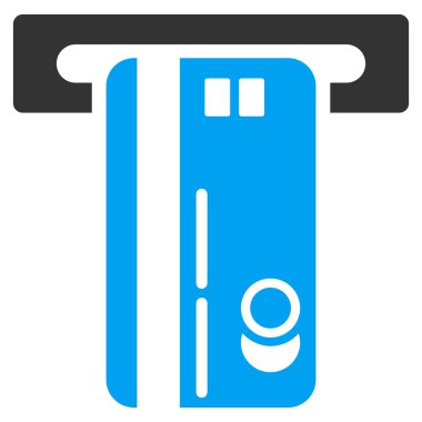 ATM makinesi düz vektör simgesi