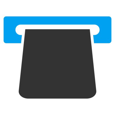 Banka Terminal düz vektör simgesi