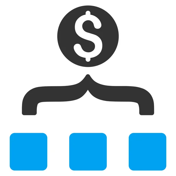 Agregador de dinero Vector plano Icono — Vector de stock