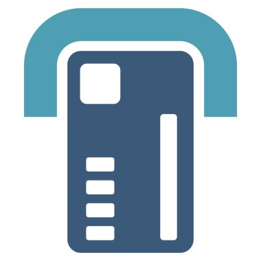 ATM makinesi düz vektör simgesi