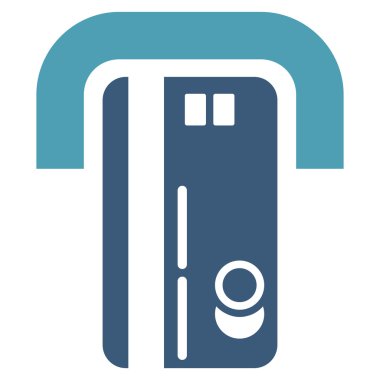 Bankacılık makine düz vektör simgesi