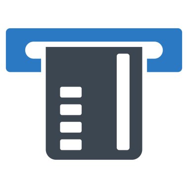 Bilet Terminal düz vektör simgesi