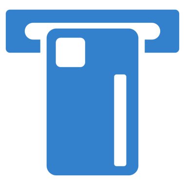 ATM makinesi düz vektör simgesi