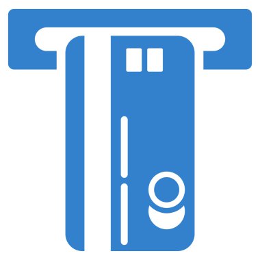 ATM makinesi düz vektör simgesi