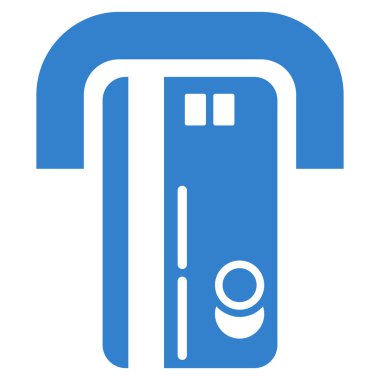 Bankacılık makine düz vektör simgesi