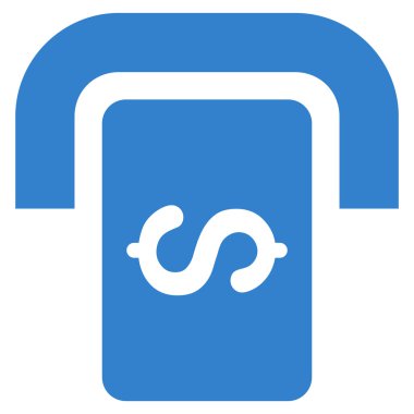 Bankamatiğe Terminal düz vektör simgesi