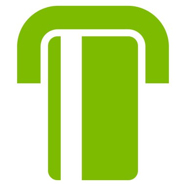 atm düz vektör simgesi