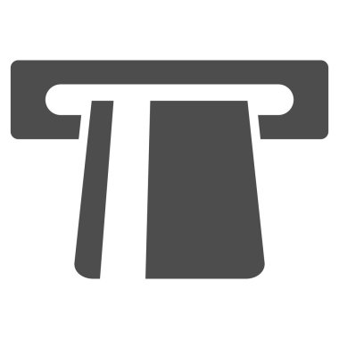 Banka kartı Terminal düz vektör simgesi