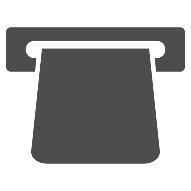 Banka Terminal düz vektör simgesi