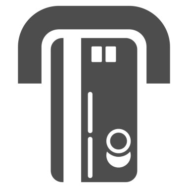 Bankacılık makine düz vektör simgesi