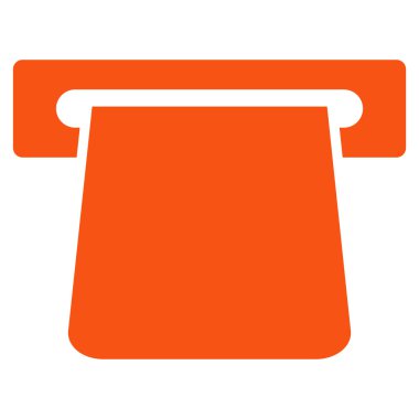 Banka Terminal düz vektör simgesi