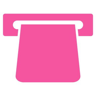 Banka Terminal düz vektör simgesi