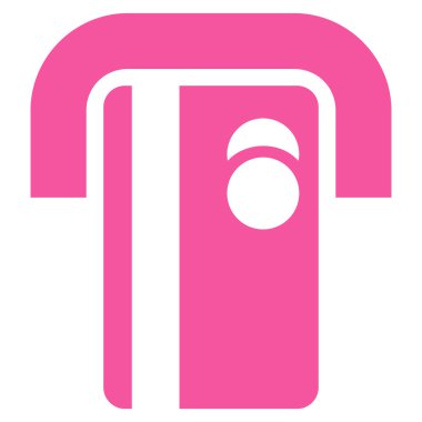 Banka Terminal düz vektör simgesi