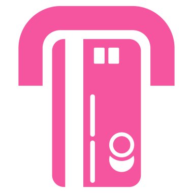 Bankacılık makine düz vektör simgesi