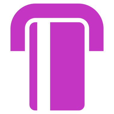 atm düz vektör simgesi