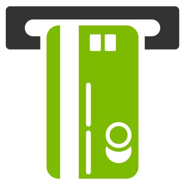 ATM makinesi düz vektör simgesi