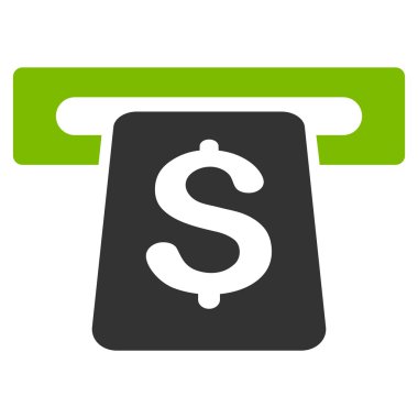 atm düz vektör simgesi