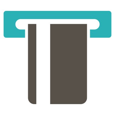 ATM Terminal düz vektör simgesi