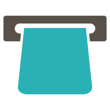 Banka Terminal düz vektör simgesi