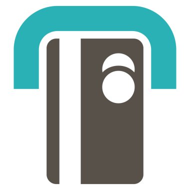 Banka Terminal düz vektör simgesi