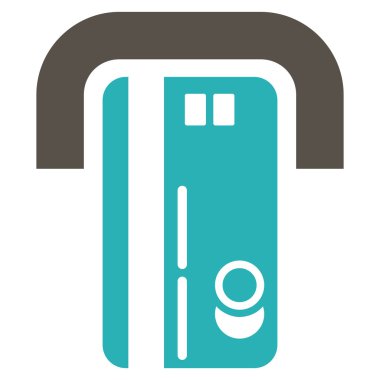 Bankacılık makine düz vektör simgesi