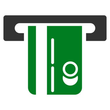 ATM Terminal düz vektör simgesi