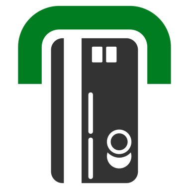 Bankacılık makine düz vektör simgesi