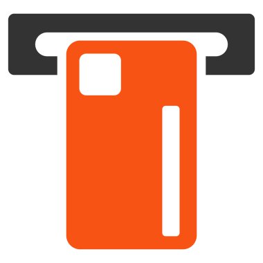 ATM makinesi düz vektör simgesi