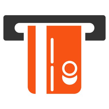 ATM Terminal düz vektör simgesi