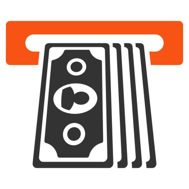 Bankamatiğe Terminal düz vektör simgesi