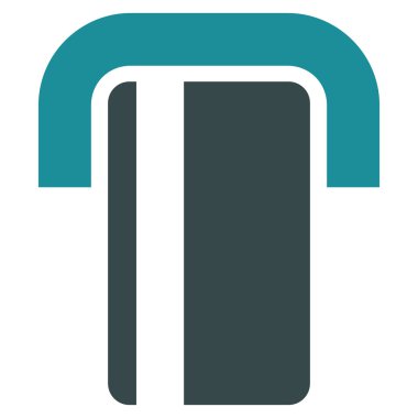 atm düz vektör simgesi