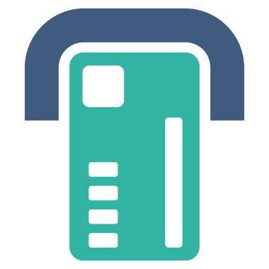 ATM makinesi düz vektör simgesi