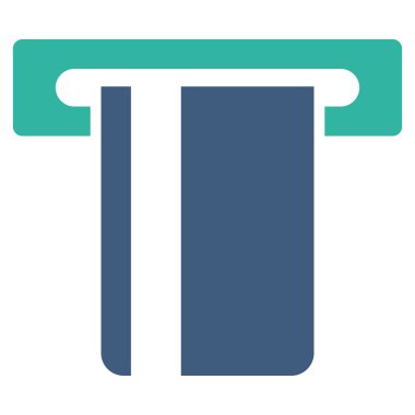 ATM Terminal düz vektör simgesi