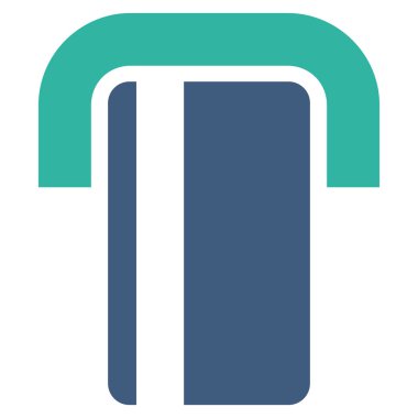 atm düz vektör simgesi