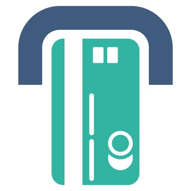 Bankacılık makine düz vektör simgesi