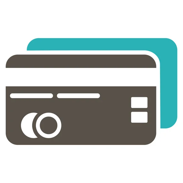 Bank karty płaskie wektor ikona — Wektor stockowy