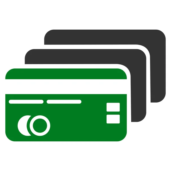 Banki kártyák lapos Vector Icon — Stock Vector