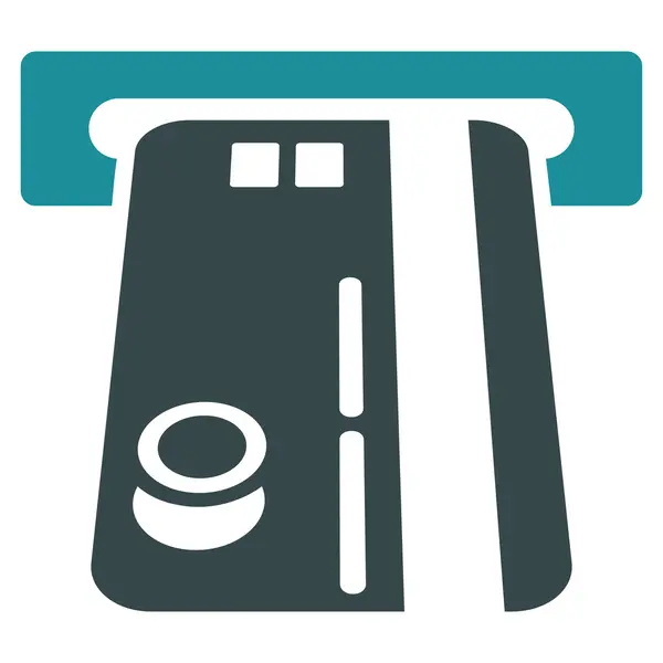 Bank Atm Flat Vector Icon — Stockvector