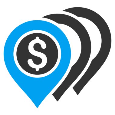 Dolar işaretleri düz vektör simgesi