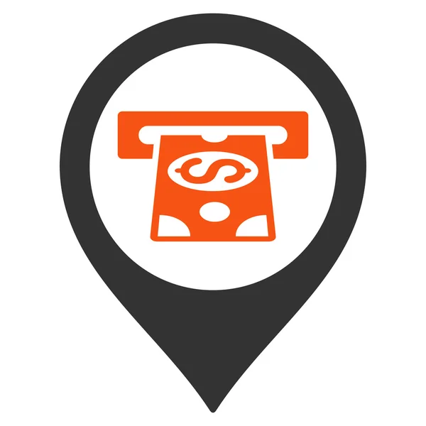 Bankomatu ukazatel ploché glyf ikona — Stock fotografie