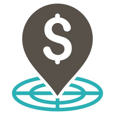 Para hedef düz vektör simgesi