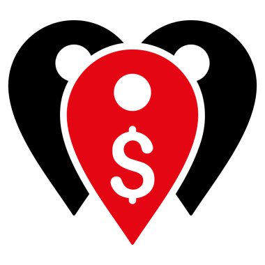 Banka işaretleri düz vektör simgesi