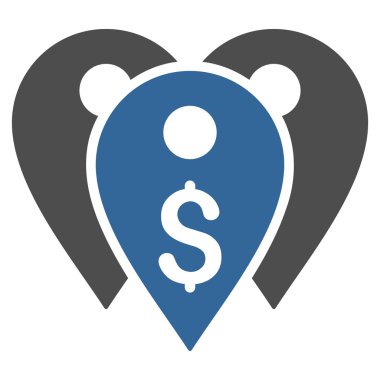 Banka işaretleri düz vektör simgesi