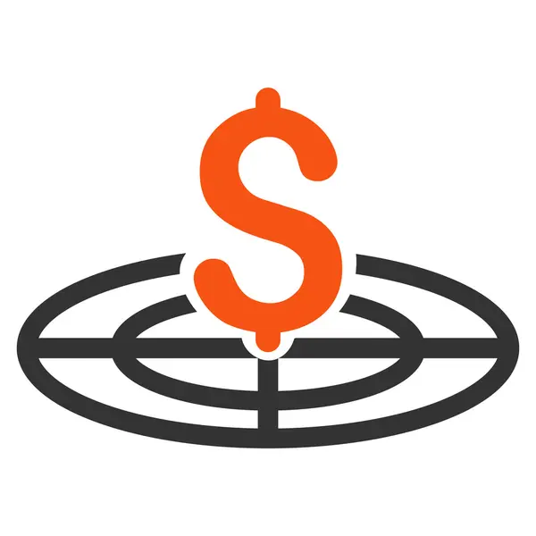 Pénzügyi cél lapos Vector Icon — Stock Vector