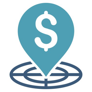 Para hedef düz vektör simgesi