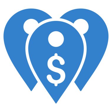 Banka işaretleri düz vektör simgesi