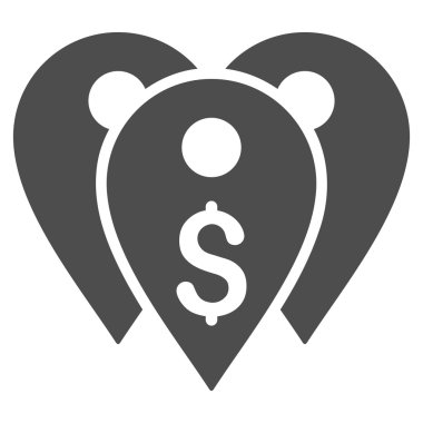 Banka işaretleri düz vektör simgesi