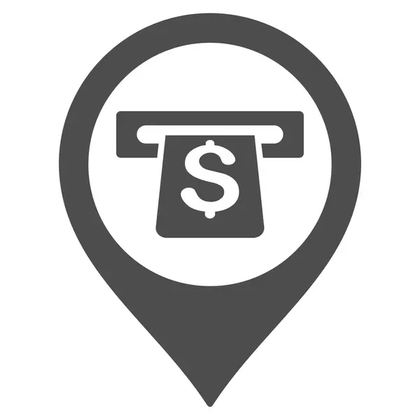 ATM mapy Marker płaskie wektor ikona — Wektor stockowy