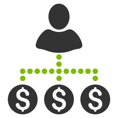 Kullanıcı ödeme düz vektör simgesi